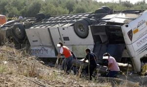 almaghribtoday انقلاب حافلة