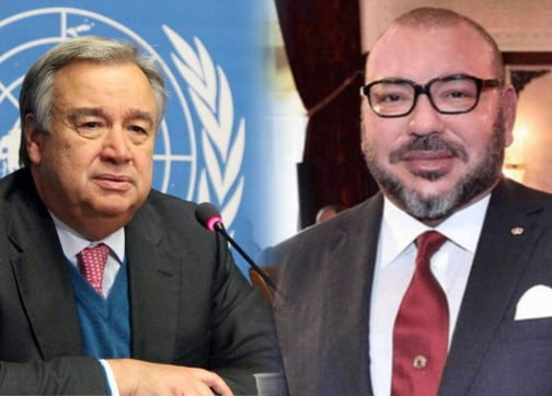 الملك محمد الساددس وأونطونيو غوتيريس