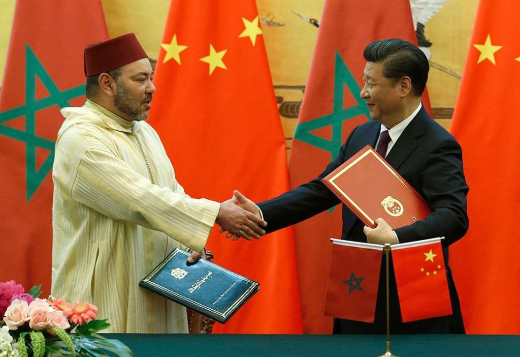 الملك محمد السادس والرئيس الصيني