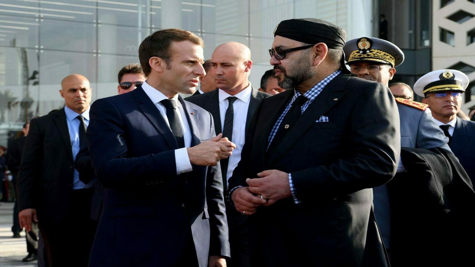 الملك محمد السادس رفقة الرئيس الفرنسي