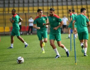 عناصر المنتخب الوني في حصة تدريبية