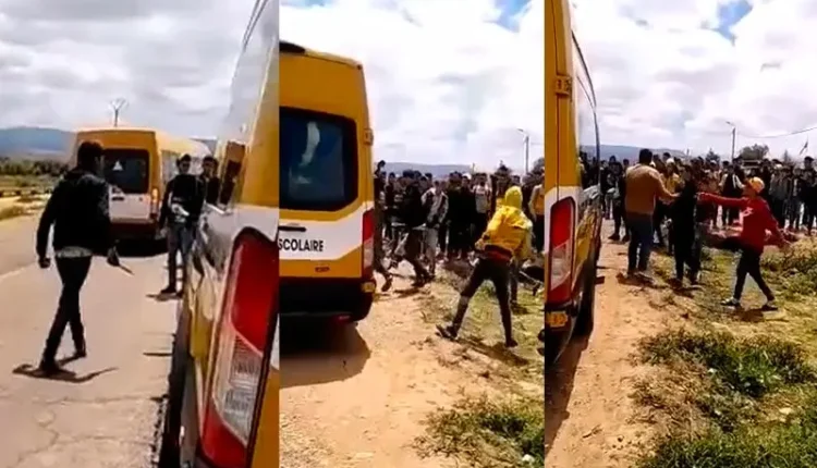 توقيف شبان ظهروا في فيديو يعتدون على حافلة للنقل المدرسي بقلعة السراغنة