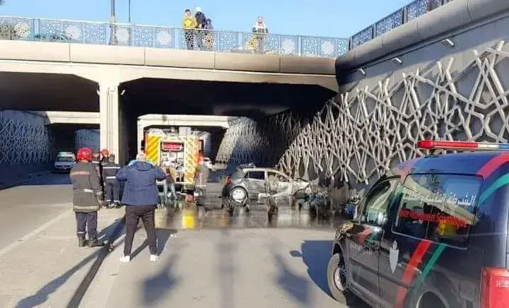 مفاجأة في حادث احتراق شخصين داخل سيارة بمدينة طنجة