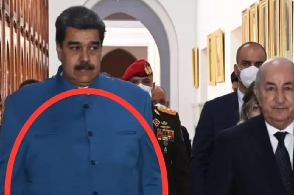 رئيس فيزويلا لا يثق في رئيس الجزائر.. سر لباسه أثناء استقبال تبون له