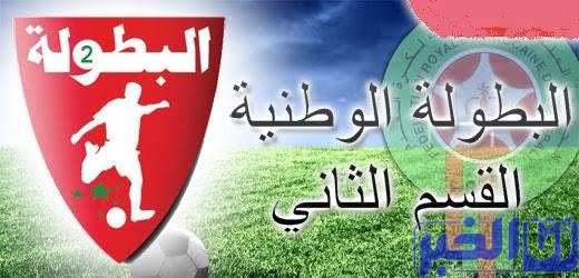 البطولة الوطنية الإحترافية إنوي للقسم الثاني.. برنامج الدورة الاولى