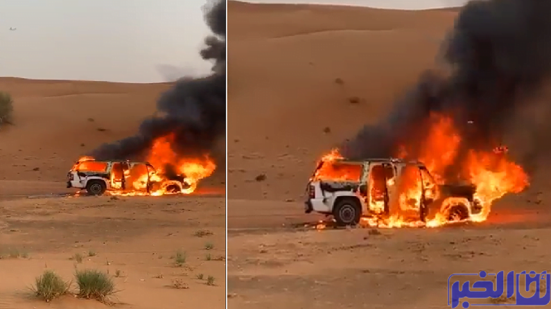بالفيديو.. خليجي يحرق سيارته في الصحراء ويثير جدلا بسبب الحسد