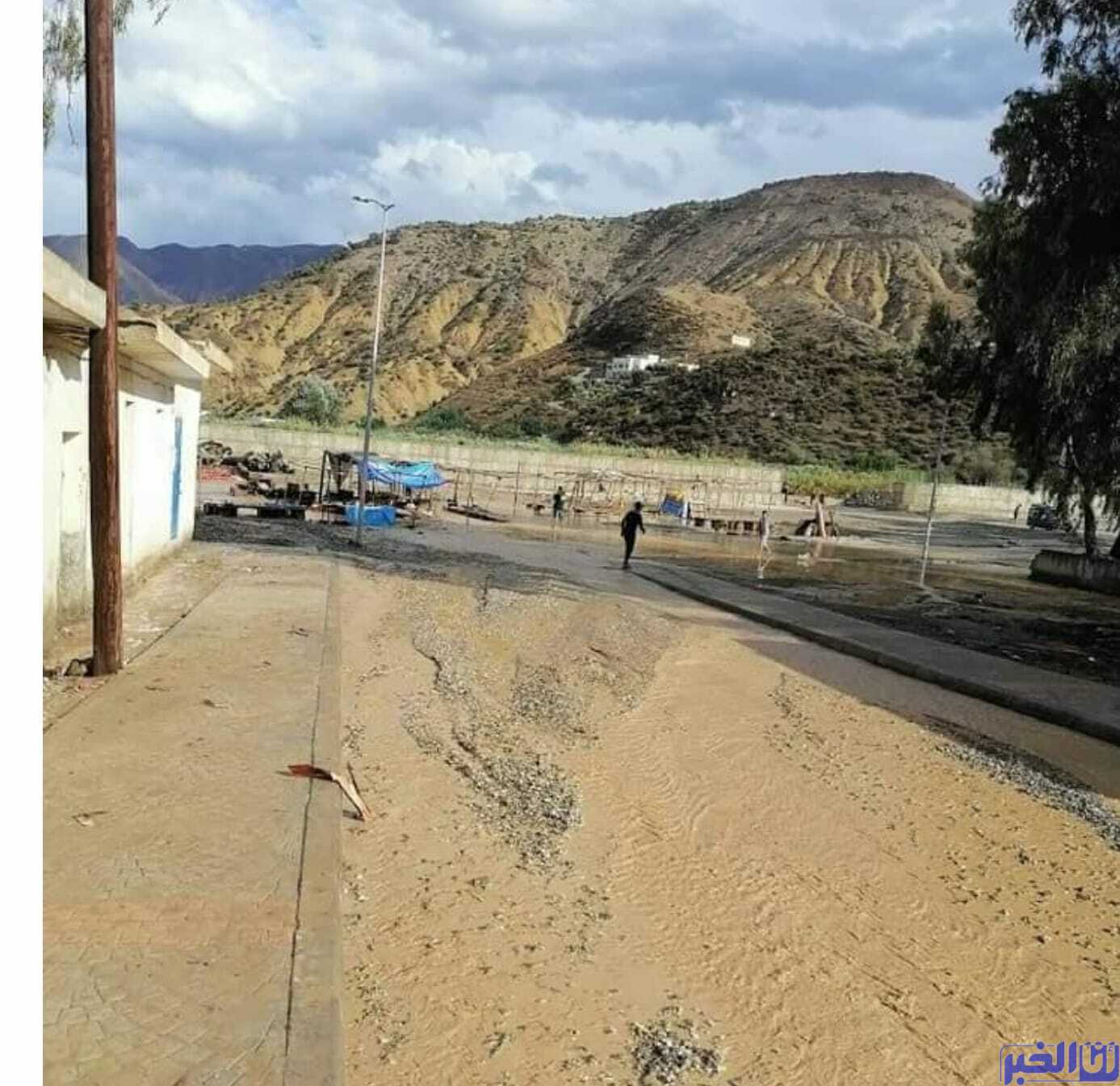 جانب من الأمطار الغزيرة التي عرفتها جهة الحسيمة