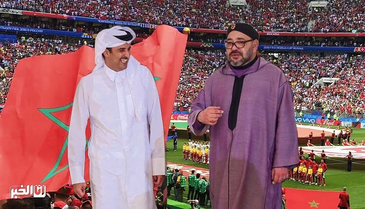 الملك محمد السادس وأمير قطر