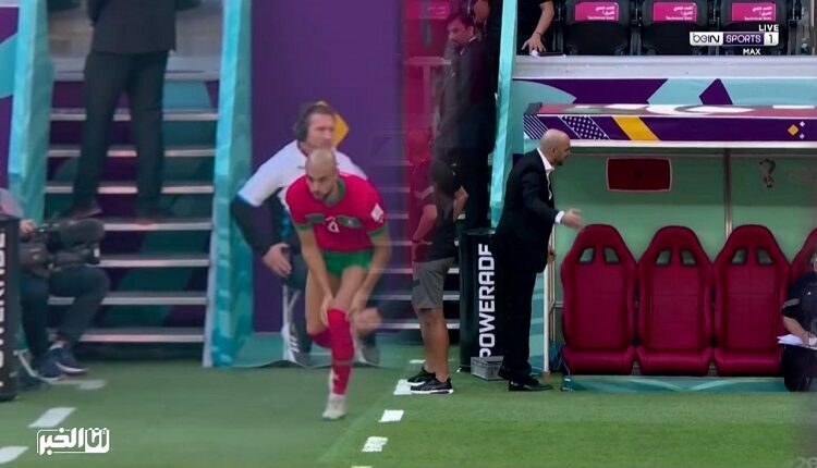 سفيان أمرابط سبب تأخره بين شوطي مباراة المغرب وكرواتيا
