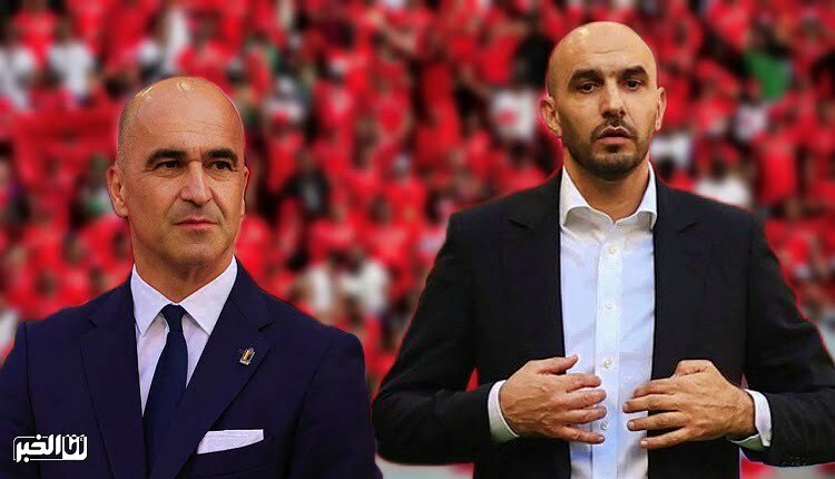 وليد الركراكي ومدرب المنتخب البلجيكي