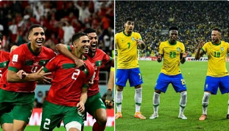 المنتخب المغربي والبرازيلي