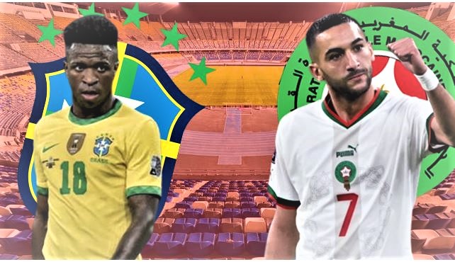 التشكيل المتوقعة للمنتخبين المغربي والبرازيلي