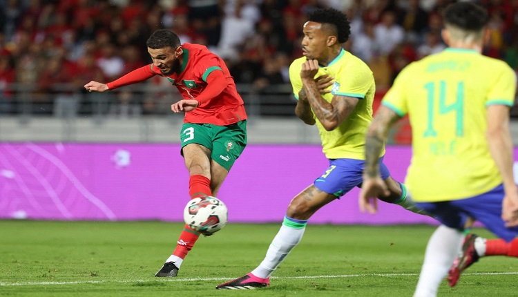 من مباراة المغرب البرازيل
