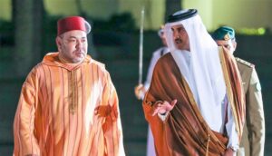 الملك محمد السادس وأمير قطر