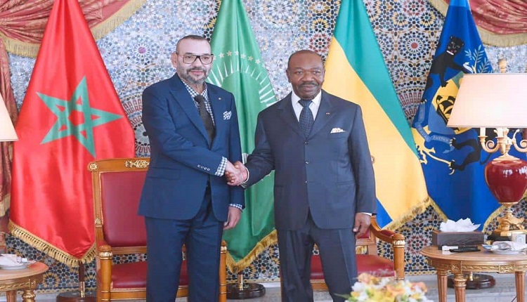 الملك محمد السادس ورئيس الغابون