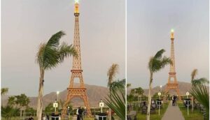 إنشاء نسخة طبق الأصل لبرج إيفل في منطقة تاوريرت بالمغرب
