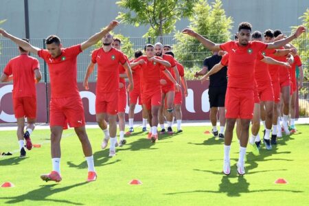المنتخب المغربي يجري آخر حصة تدريبية قبل مواجهة ليبيريا