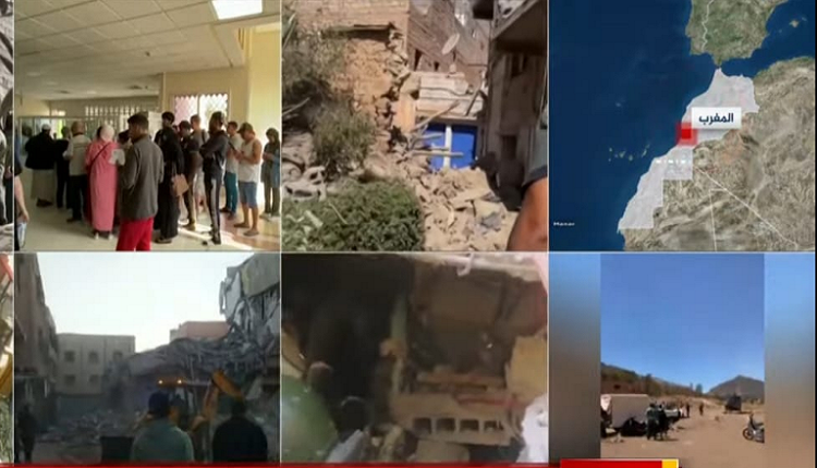 مراسل قناة مغربية يبكي على المباشر بعد الزلزال العنيف