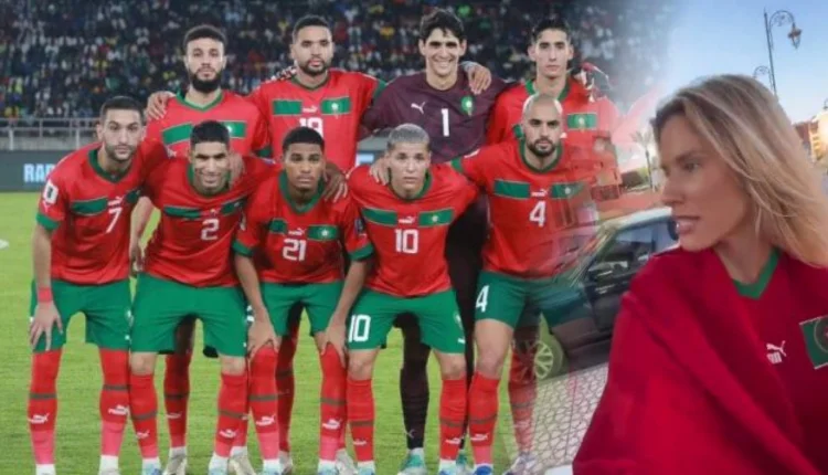 بالفيديو.. سائحة أجنبية جميلة تشجع المنتخب المغربي في الكان