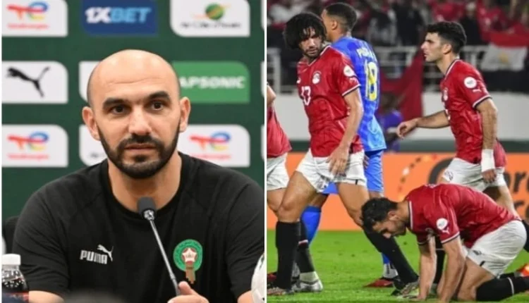 تصريح "غير اعتيادي" من وليد الركراكي بسبب خروج مصر من كأس أفريقيا