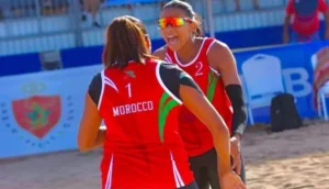 المنتخب المغربي للكرة الطائرة الشاطئية - سيدات يتأهل للمباراة النهائية (البطولة العربية)
