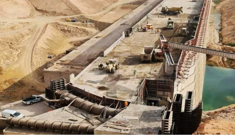 كم بغلت نسبة أشغال إنجاز سد سيدي عبو نواحي تاونات؟