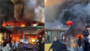 الصين: مصرع 8 أشخاص اثر حريق في سوق شمال البلاد