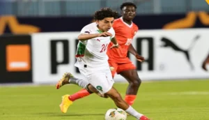 من مباراة المنتخب المغربي وكينيا