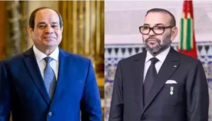 الملك محمد السادس والرئيس المصري