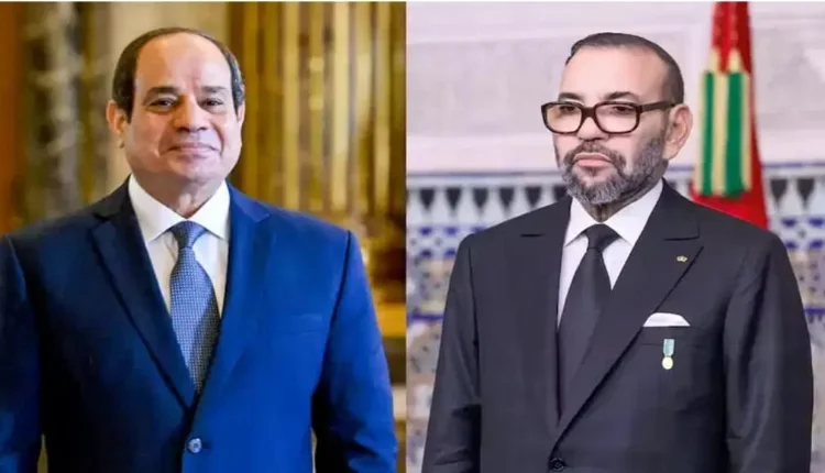 الملك محمد السادس والرئيس المصري