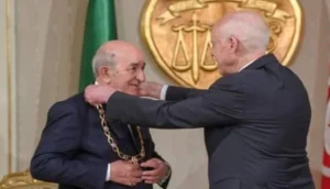 الرئيس الجزائري عبد المجيد تبون ونظيره التونسي قيس سعيد