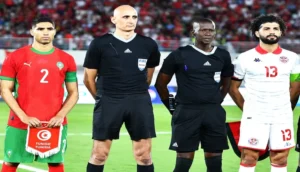 من مباراة المغرب وتونس