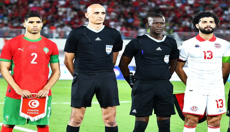 من مباراة المغرب وتونس