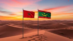 علم موريتانية وعلم المغرب