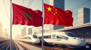 علم الصين وعلم المغرب