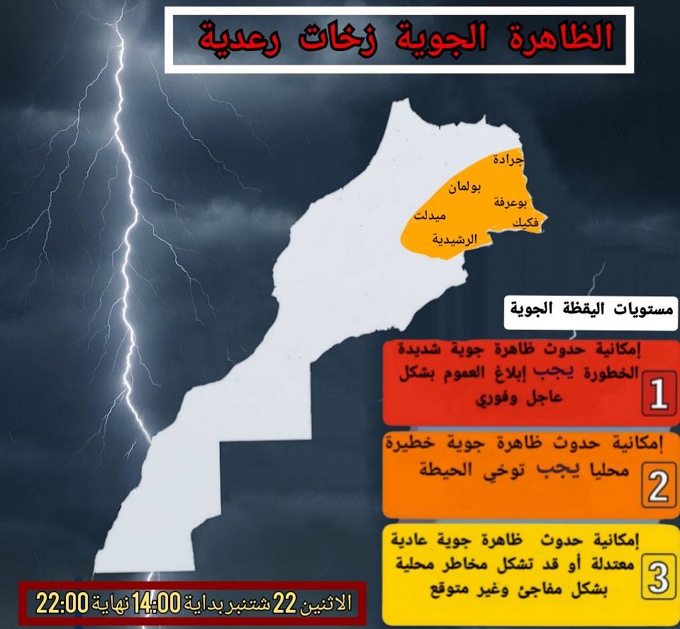 اليقظة الجوية الاثنين 22 شتنبر 2025.. أمطار رعدية وانخفاض درجات الحرارة 2 550530360 1243948941078427 8584904071194837748 n