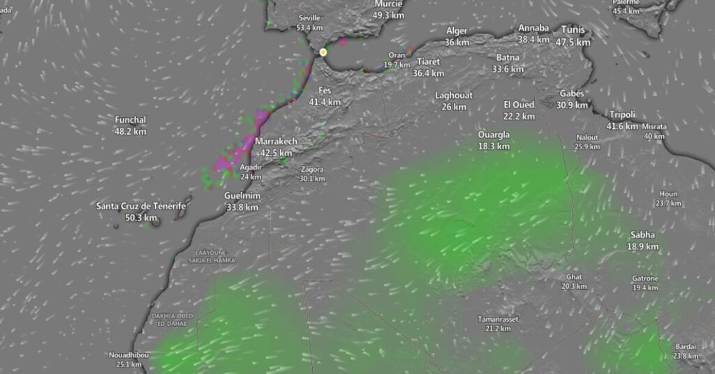 النشرة الجوية لشمال إفريقيا