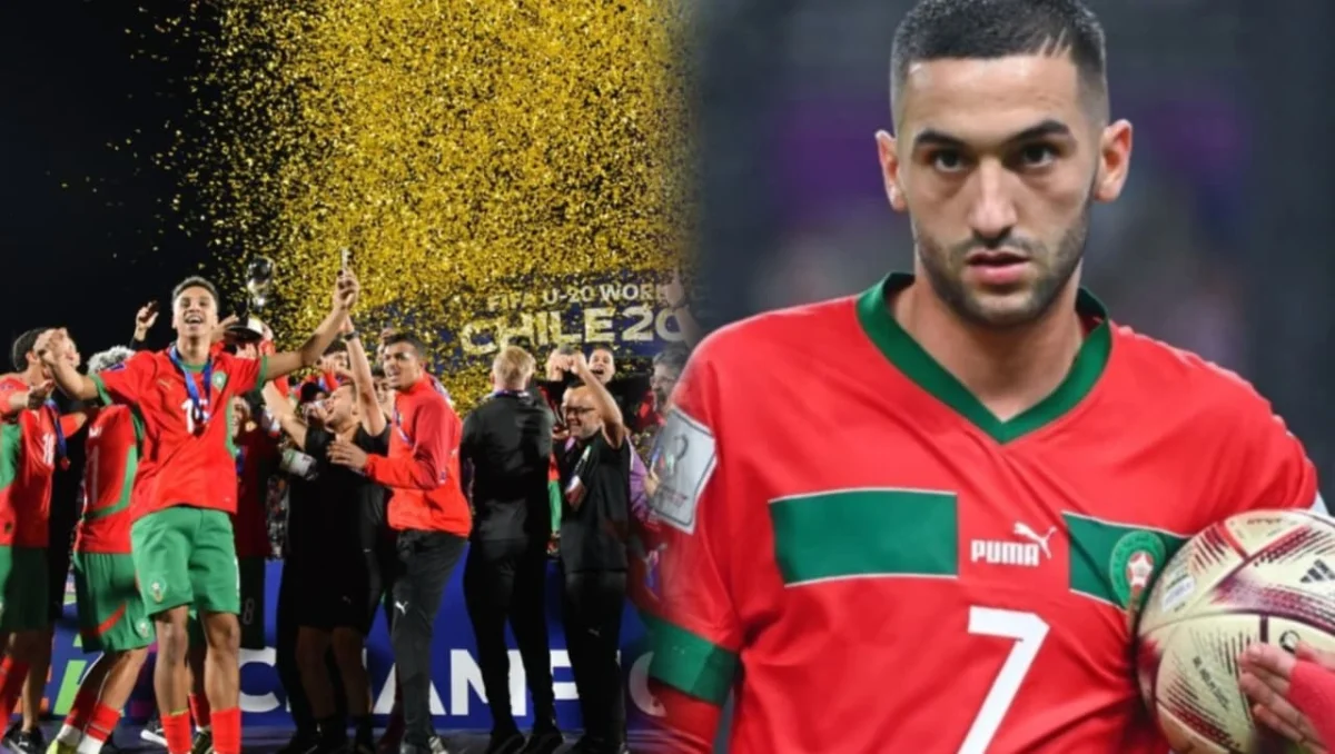 حكيم زياش والمنتخب المغربي للشباب ـ صورة مركبة