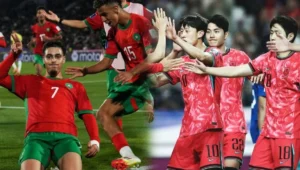 المنتخب المغربي وكوريا الجنوبية ـ صورة مركبة ـ