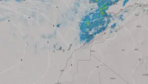 الأمطار تعود تدريجيًا في المغرب: المصدر لقطة شاشة من تطبيقMeteo Compare