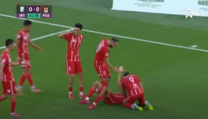 فرحة لاعبي الفتح الرياضي