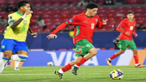 المنتخب المغربي والبرازيل في مباراة سابقة