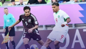 لقطة من المنتخب المغربي والمكسيك
