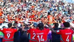 فرحة لاعبي المنتخب المغربي بعد التأهل