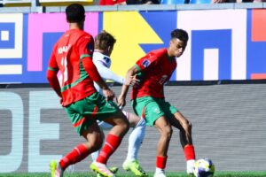 المنتخب المغربي في مباراة سابقة أمام أمريكا (المصدر حساب الجامعة على منصة x)