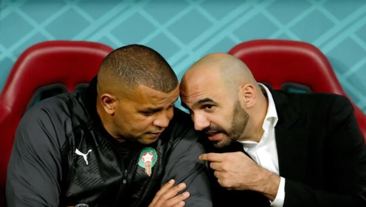 رشيد بنمحمود رفقة وليد الركراكي/ المصدر: الأنترنيت