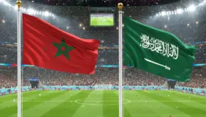 إقبال جماهيري على مباراة المغرب والسعودية