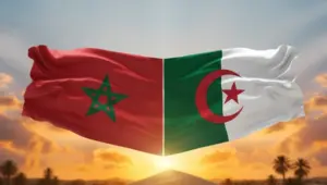 علمي المغرب والجزائر بخلفية الصحراء