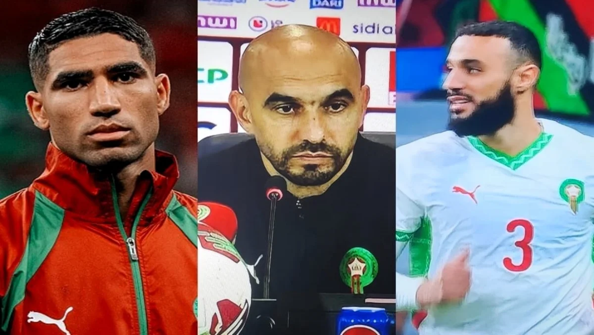 وليد الركراكي ونصير مزاوري وحكيمي