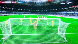 من مباراة المنتخب المغربي أمام الموزمبيق